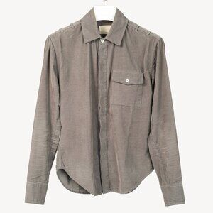 Band of Outsiders Grey Corduroy Button-Up Shirt